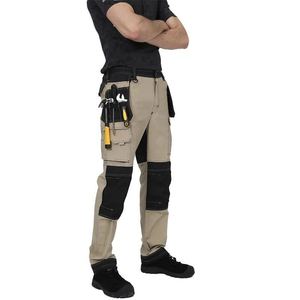 Men's cargo Pants With Multiple Pockets And <b>Tool</b> <b>Belt</b> Attached Breathable Canvas Material Midweight Straight Fit - Product Image 4