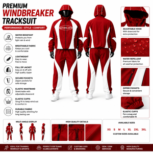 Conjunto Deportivo Personalizado, Chaqueta con Capucha Impermeable 100% Poliéster y Pantalones, Directo de Fábrica OEM - Product Image 5