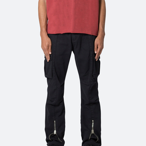 Private Label Custom Logo ODM Custom Men's 140GSM Polyester Plain Dyed Quick Dry Mid Elastic Loose Fit <b>Track</b> <b>Pants</b> <b>Straight</b> - Product Image 1