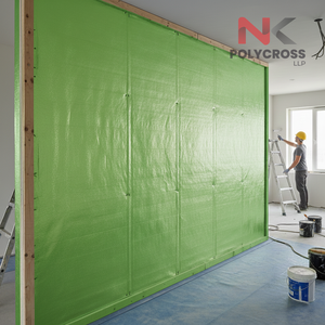 Bâche de protection murale robuste résistante aux UV en PE pour chantier de construction, protection contre la poussière et les intempéries - Product Image 2