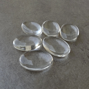 Cristal de Cuarzo Natural, Forma Ovalada, Cabujón Briolette, Gema Calibrada para Joyería, Disponible en Todos los Tamaños - Product Image 5