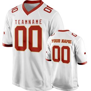 Custom Sublimated American Football Jersey Men's <b>Short</b> Sleeve V-Neck Breathable <b>Mesh</b> Team Name Custom Number Printed All Seasons - Product Image 1