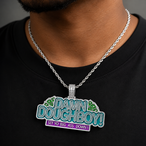 Colgantes de Plata 925 con Nombre Personalizado, Letra, Moissanita, Diamante y Esmalte, Estilo Hip Hop, Brillantes para Fiestas Nocturnas - Product Image 2
