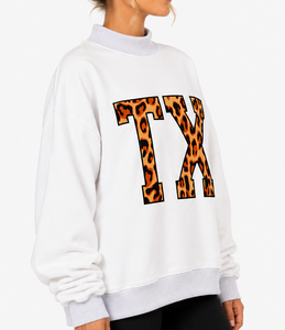 เสื้อสเวตเชิ้ตคอเต่าผ้าฟลีซสำหรับผู้หญิง TX ปักลายตามสั่ง แขนยาว ผ้าผสมโพลีเอสเตอร์และคอตตอน ทรงหลวม สวมใส่สบาย - Product Image 2