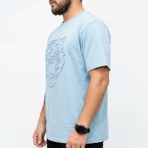 T-shirts unisexes à logo graphique imprimé en 3D, en coton gaufré de haute qualité, coupe oversize, col rond, style décontracté – Grande Vente - Product Image 3
