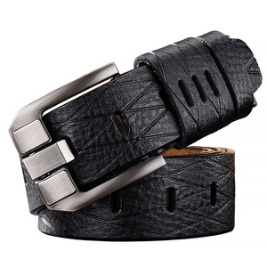 Customization Luxury Genuine Leather Belt Hot Sale Fashion Casual Belt Adjustable Alloy Buckle Genuine Leather Belt For Men - Product Image 1