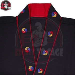 Buen Proveedor, Uniforme de Artes Marciales Personalizado, Lavable a Máquina, Alto Rendimiento, Servicio OEM, Negro y Rojo, Estilo Libre - Product Image 6