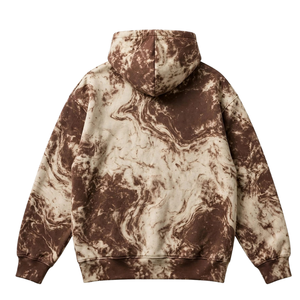 Sudadera con Capucha para Hombre, Color Crema Marrón, Estampado Tie Dye, Bolsillo Canguro, Estilo Urbano, Informal, Manga Larga - Product Image 2