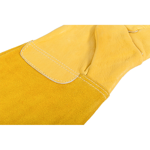 Nouveaux gants de soudage TIG en cuir de vachette jaune de 14 pouces avec doublure en Kevlar, vente chaude, gants de travail résistants à la chaleur pour soudeurs - Product Image 6