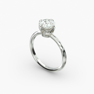 Premium 925 Sterling <b>Silver</b> Round Brilliant Cut Moissanite <b>Solitaire</b> <b>Ring</b> Classic Prong Setting Fine Jewelry Engagement <b>Ring</b> - Product Image 1