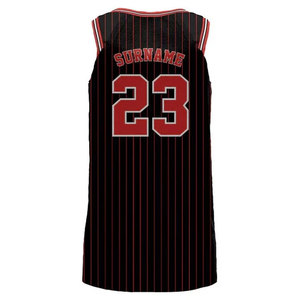 Camiseta de Baloncesto Unisex con Cuello en V, Personalizada con Impresión por Transferencia de Calor, Sin Mangas, de Poliéster/Algodón, a Cuadros/Rayas, Cintura Elástica, Transpirable - Product Image 6