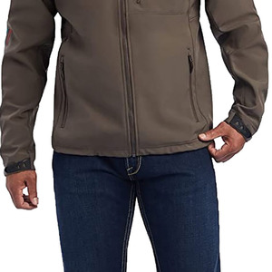 Blouson bomber en polaire pour homme, col montant, coupe-vent, décontracté, couleur unie, fermeture éclair, coupe classique, vêtements d'extérieur pour l'automne - Product Image 5