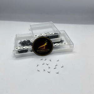 Narrow Premade <b>Lash</b> Fans Velvet <b>Lash</b> Trays Pointy Base Matte Black Volume Eyelash Extensions High Quality <b>Cluster</b> <b>Lashes</b> - Product Image 2