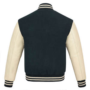 Producto Más Vendido 2026 Chaqueta Varsity de Cuero Personalizada con Logotipo para Hombre, Chaqueta de Alta Calidad con Mangas de Cuero - Product Image 2