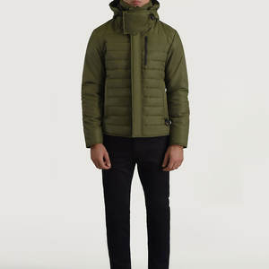 Chaqueta Acolchada Esencial de Invierno para Hombre con Ajuste Cómodo, Chaqueta Acolchada con Capucha para Hombre con Calor Durante Todo el Día - Product Image 1