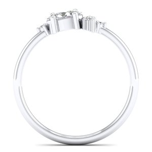 Bagues de fiançailles et de promesse en or 14K et 18K avec diamants de laboratoire, design exclusif REYES, bijoux fins de luxe pour femmes. - Product Image 4