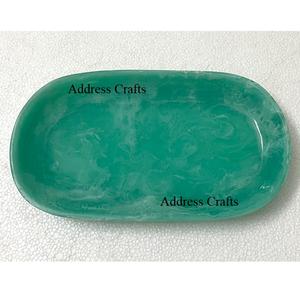 Bandeja Ovalada de Resina Sólida de Lujo Moderno, Plato de Resina Blanca con Diseño en Espiral de Calidad Premium para Joyas y Adornos, Decoración de Baño - Product Image 4