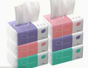 Caja de pañuelos faciales de pulpa de bambú a granel, 2 capas, 200 unidades, suaves, biodegradables, para uso doméstico - Product Image 1
