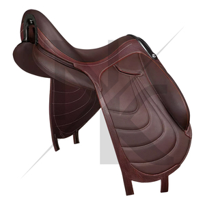 Silla de doma inglesa premium de cuero genuino con estructura de madera, duradera y de calidad superior. Productos ecuestres ingleses de Pakistán. - Product Image 4