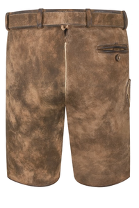 Shorts en cuir bavarois pour hommes, marron, brodés, pantalon traditionnel Trachten, vêtements décontractés pour l'Oktoberfest - Product Image 2