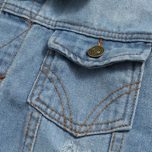 Dernier style, prix de gros abordable, gilet en jean décontracté noir délavé respirant de haute qualité pour hommes - Product Image 6