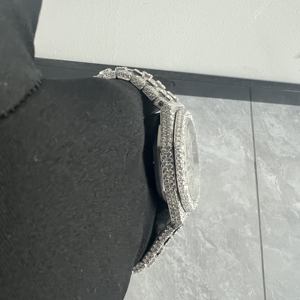 Reloj de Cuarzo con Diamantes de Moissanita de Primera Calidad, Caja de Acero Inoxidable para Uso Diario y de Oficina, Regalo de Lujo en Cantidad al por Mayor - Product Image 3