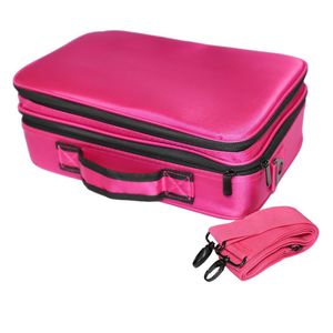 Borsa da Viaggio Professionale Portatile Multistrato ad Alta Capacità per Trucchi con Tracolla, Formato Piccolo - Borse e Astucci Cosmetici YF - Product Image 4
