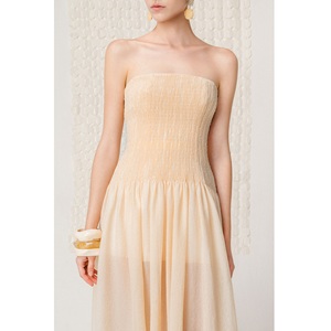 Vestido Casual para Mujer al por Mayor SERENITY SMOCKED DRESS ODM, Etiqueta Privada, Sin Mangas, Elegante, Largo hasta el Suelo, Vestido para Mujer al por Mayor - Product Image 6