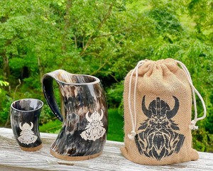 Copa de Cuerno de Vaca Hecha a Mano, Ecológica, Pulida, Estilo Vikingo, para Beber, Ideal para Pascua, Suministrada por Proveedor Indio - Product Image 2