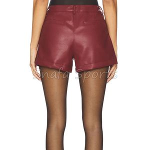 Shorts de Cuero 100% para Mujer, Fabricación OEM, Precio al por Mayor, Personalización Disponible, Shorts de Cuero en Venta - Product Image 2
