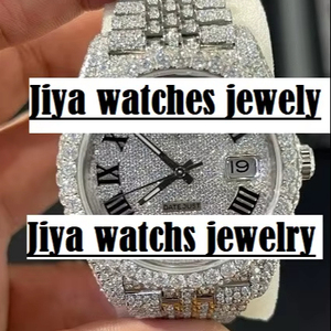 Reloj de Lujo para Hombre, de Acero Inoxidable, Analógico, con Movimiento Mecánico Miyota, Cristal con Diamantes, Claridad VVS, Estilo Hip Hop, Moissanita - Product Image 2