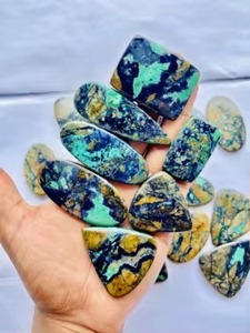 อัญมณีอะซูไรต์มาลาไคต์คุณภาพสูง 100% อะซูไรต์ธรรมชาติ ทำด้วยมือ ให้ความรู้สึกดี - Product Image 2