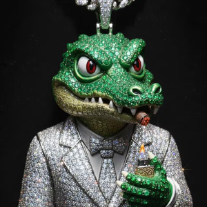 Colgante de Lujo de Moissanita con Diseño de Cocodrilo, Collar con Personaje de Dibujos Animados Iced Out, Acabado en Oro Blanco, Joyería Hip Hop de Alta Gama - Product Image 5