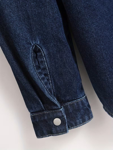 2026 Spring Men <b>Denim</b> Shirt Jacket Casual Vintage Slim Long Sleeve Multi Pockets Breathable Fashion Classic Blue <b>Coat</b> 100% - Product Image 3