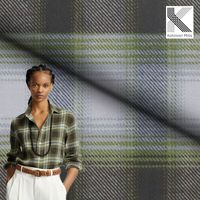 Tela a cuadros transpirable de franela/escobillada teñida con hilo para uso en camisas/pantalones de niñas/niños
