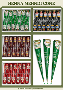 Conos de Henna Natural para Arte Corporal Semipermanente |   Calidad Premium |   Fórmula Suave para la Piel |   Calidad de Exportación al por Mayor - Product Image 4
