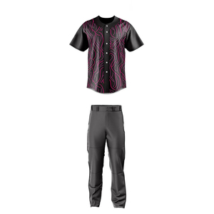 Ventes en gros de maillots de baseball imprimés numériquement de haute qualité, ensembles uniformes personnalisés avec couleur et logo, respirants, unisexes, pour adultes, service OEM - Product Image 5