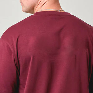 Camiseta de hombre con cuello redondo, manga corta, doble costura resistente, diseño moderno con estampado/tono sólido para verano, servicio OEM. - Product Image 5