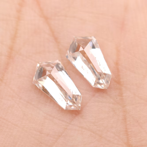 Par de Diamantes Cultivados en Laboratorio con Corte Escudo de 3ct, Claridad VS, Color EF, Corte Excelente, Diamantes Sueltos para Hacer Pendientes - Product Image 2