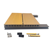 Planches de terrasse en composite WPC bicolores résistantes aux UV pour balcon et jardin, imperméables, écologiques et antidérapantes