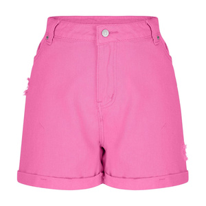 Jean Shorts for Women Ripped Denim Shorts Button Stretchy High Waisted Shorts with Pockets Rolled Hem Soft Comfortable Button - Product Image 1