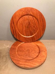 Plato de Madera Natural Hecho a Mano, Plato de Servir de Madera Maciza, Vajilla Rústica para Comedor, Cocina, Restaurante, Cafetería y Uso Doméstico - Product Image 6