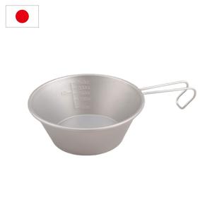 PTYGRACE Taza Sierra de Titanio, 150ml, 330ml, 480ml Profunda, 600ml Profunda, Taza de Titanio para Exteriores con Asa, Escala de Medición - Product Image 1