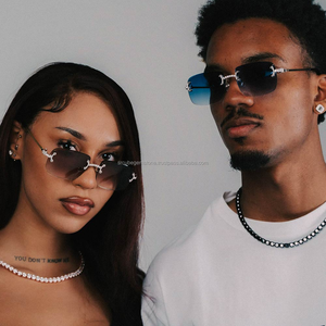 มาใหม่ 925 เงินที่กําหนดเอง Moissanite แว่นตากันแดดเพชรคุณภาพสูงแว่นตากันแดดสําหรับผู้ชายผู้หญิง - Product Image 4