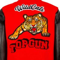 Blouson universitaire personnalisé avec patchs brodés, style Letterman, baseball, bomber, boutons-pression, streetwear, tenue d'équipe, mode universitaire, vente en gros
