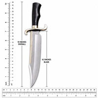 Nouveau design 2026, couteau Bowie personnalisé fait main en acier D2 avec manche en bois, étui en cuir premium parfait, couteau à lame fixe pour le camping