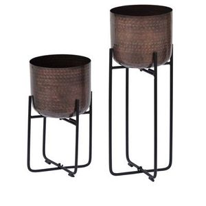 Juego de 4 Macetas Grandes de Aluminio, Decorativas para el Hogar, de Alta Calidad, Color Dorado y Negro, Más Vendidas - Product Image 6