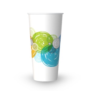 Gobelets en papier recyclables de qualité alimentaire enduits de PE à mur unique durable et écologique 8oz-22oz pour boissons froides - Product Image 1