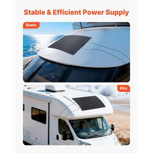 Panneau solaire monocristallin flexible 200W semi-flexible, efficacité 21,9%, sortie MC4, étanche IP67 pour bateau, camping-car, voiture, cabine - Product Image 6