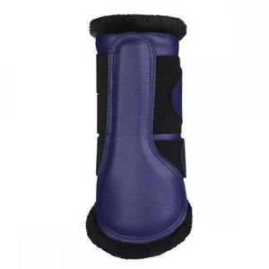 Protège-tibias en néoprène avec fourrure pour chevaux, pour la protection des jambes et la prévention des blessures, équipement équestre et vétérinaire - Product Image 5